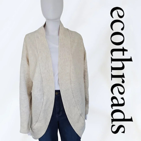 Ecothreads | Ladies' Open Front Cardigan | Tan | NWT - Picture 1 of 5